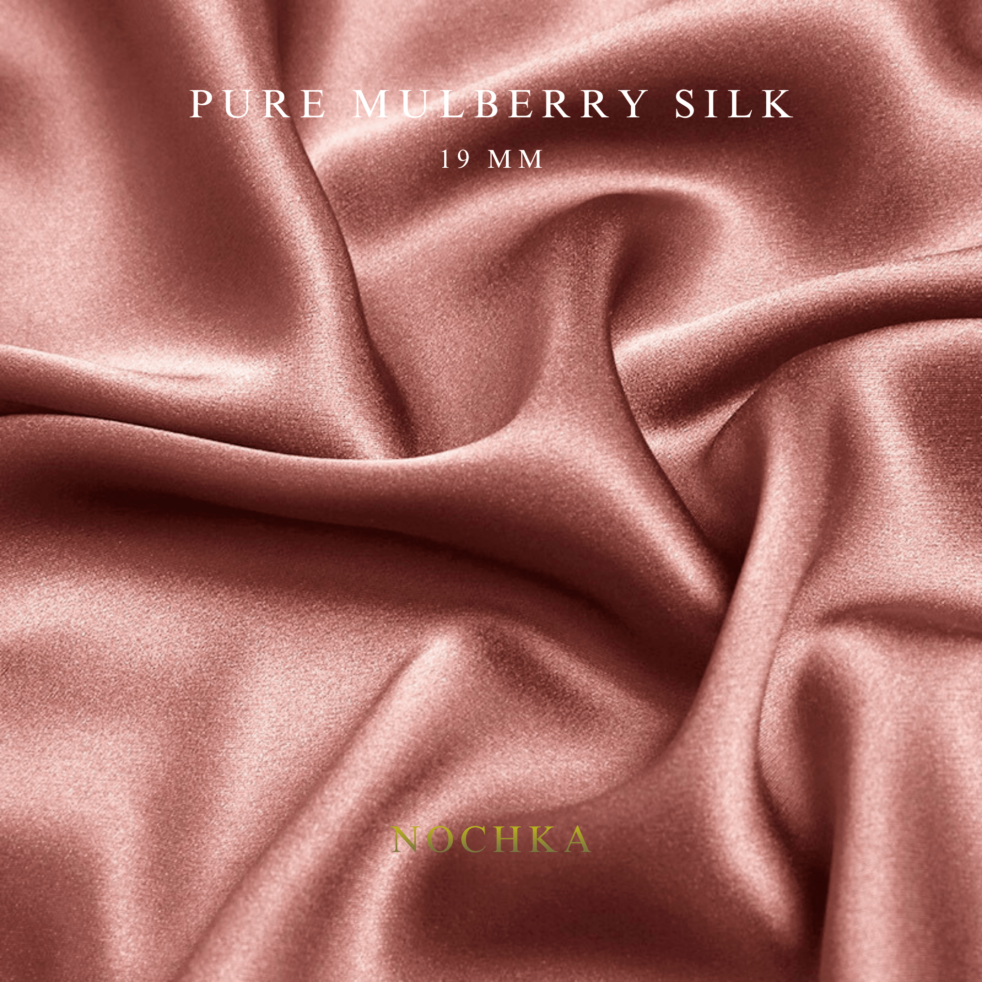 Adobe Rose 100% Pure Mulberry Silk Fabric 19mm Cut - to - Size Silk Fabric - NOCHKA
