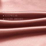 Adobe Rose 100% Pure Mulberry Silk Fabric 19mm Cut - to - Size Silk Fabric - NOCHKA
