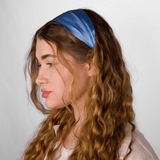 Air Force Blue Pure Silk Headband - NOCHKA
