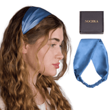 Air Force Blue Pure Silk Headband - NOCHKA
