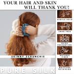 Air Force Skinny Scrunchie – 100% Pure Mulberry Silk, Perfect for All Hair Types - NOCHKA

