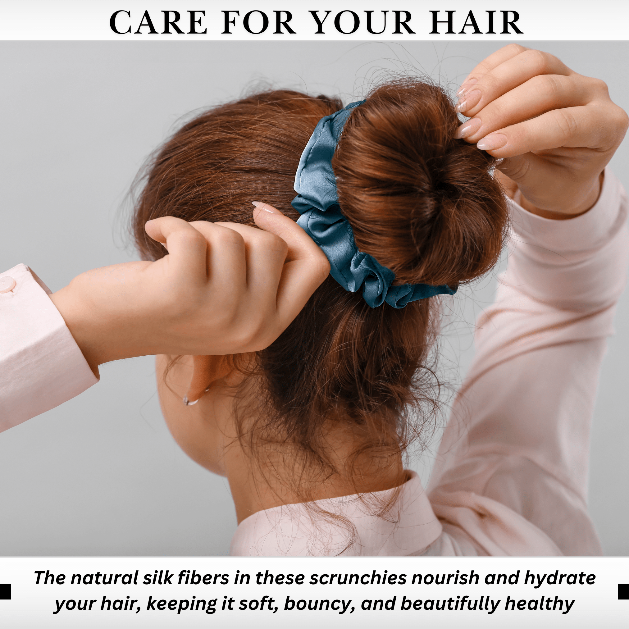 Air Force Skinny Scrunchie – 100% Pure Mulberry Silk, Perfect for All Hair Types - NOCHKA
