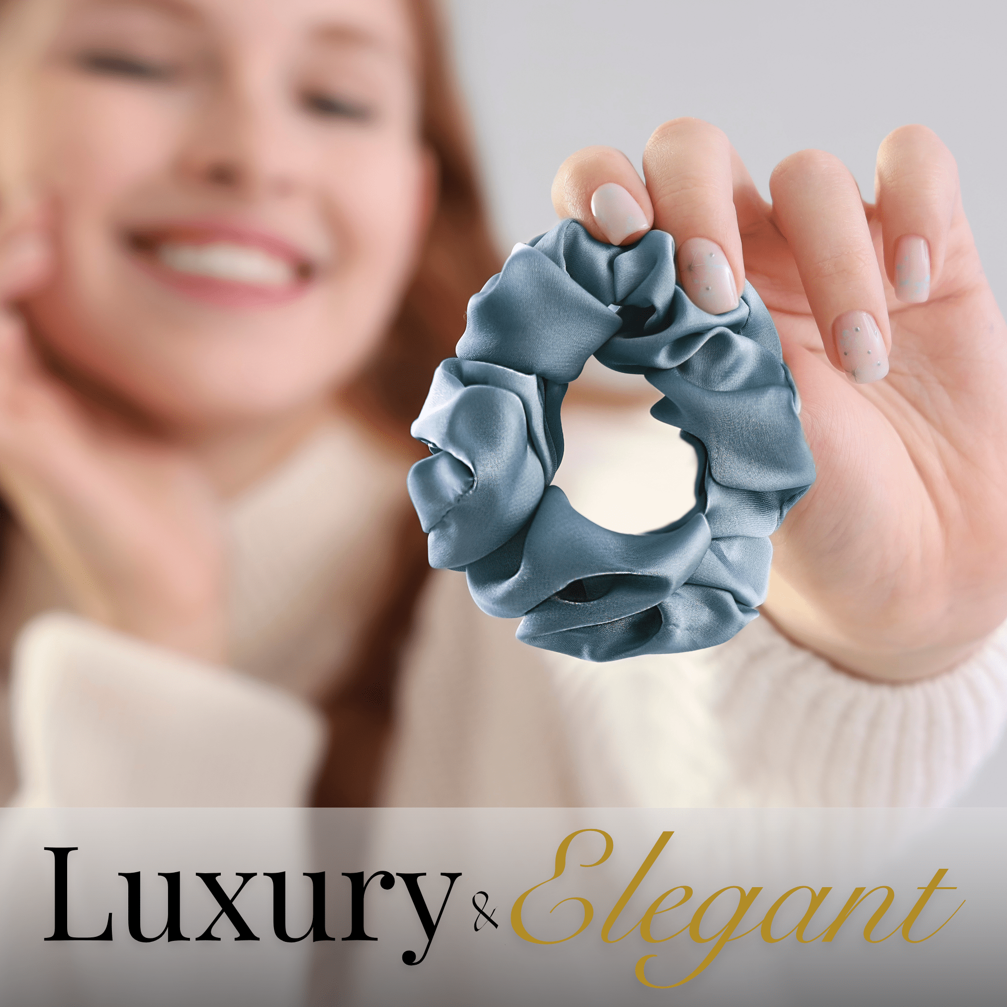 Air Force Skinny Scrunchie – 100% Pure Mulberry Silk, Perfect for All Hair Types - NOCHKA

