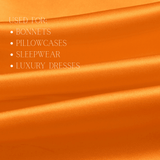 Apricot 100% Pure Mulberry Silk Fabric 19mm Cut - to - Size Silk Fabric - NOCHKA
