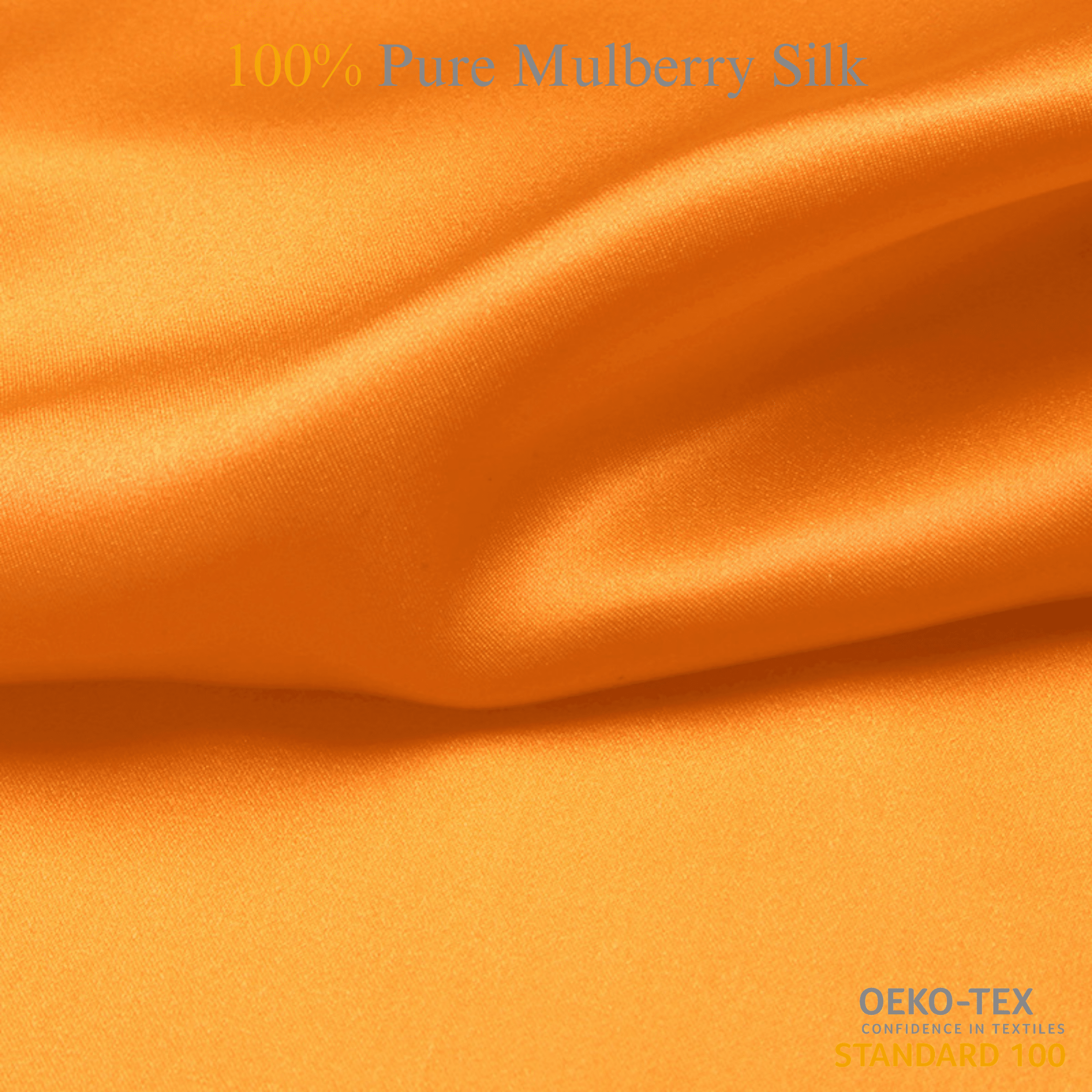 Apricot 100% Pure Mulberry Silk Fabric 19mm Cut - to - Size Silk Fabric - NOCHKA
