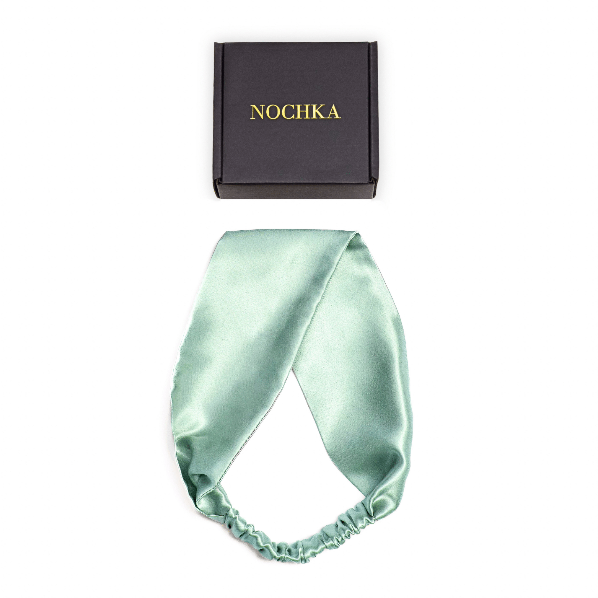 Aqua Blue Pure Silk Headband - NOCHKA
