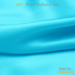 Arctic Blue Color 100% Pure Mulberry Silk Fabric 19mm Cut - to - Size Silk Fabric - NOCHKA
