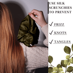 Avocado Jumbo Scrunchie – 100% Pure Mulberry Silk, Perfect for All Hair Types - NOCHKA
