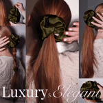 Avocado Jumbo Scrunchie – 100% Pure Mulberry Silk, Perfect for All Hair Types - NOCHKA
