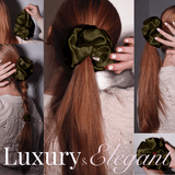 Avocado Jumbo Scrunchie – 100% Pure Mulberry Silk, Perfect for All Hair Types - NOCHKA
