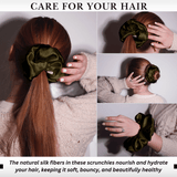 Avocado Jumbo Scrunchie – 100% Pure Mulberry Silk, Perfect for All Hair Types - NOCHKA
