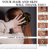 Avocado Jumbo Scrunchie – 100% Pure Mulberry Silk, Perfect for All Hair Types - NOCHKA
