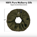 Avocado Regular Scrunchie – 100% Pure Mulberry Silk, Perfect for All Hair Types - NOCHKA
