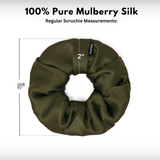 Avocado Regular Scrunchie – 100% Pure Mulberry Silk, Perfect for All Hair Types - NOCHKA
