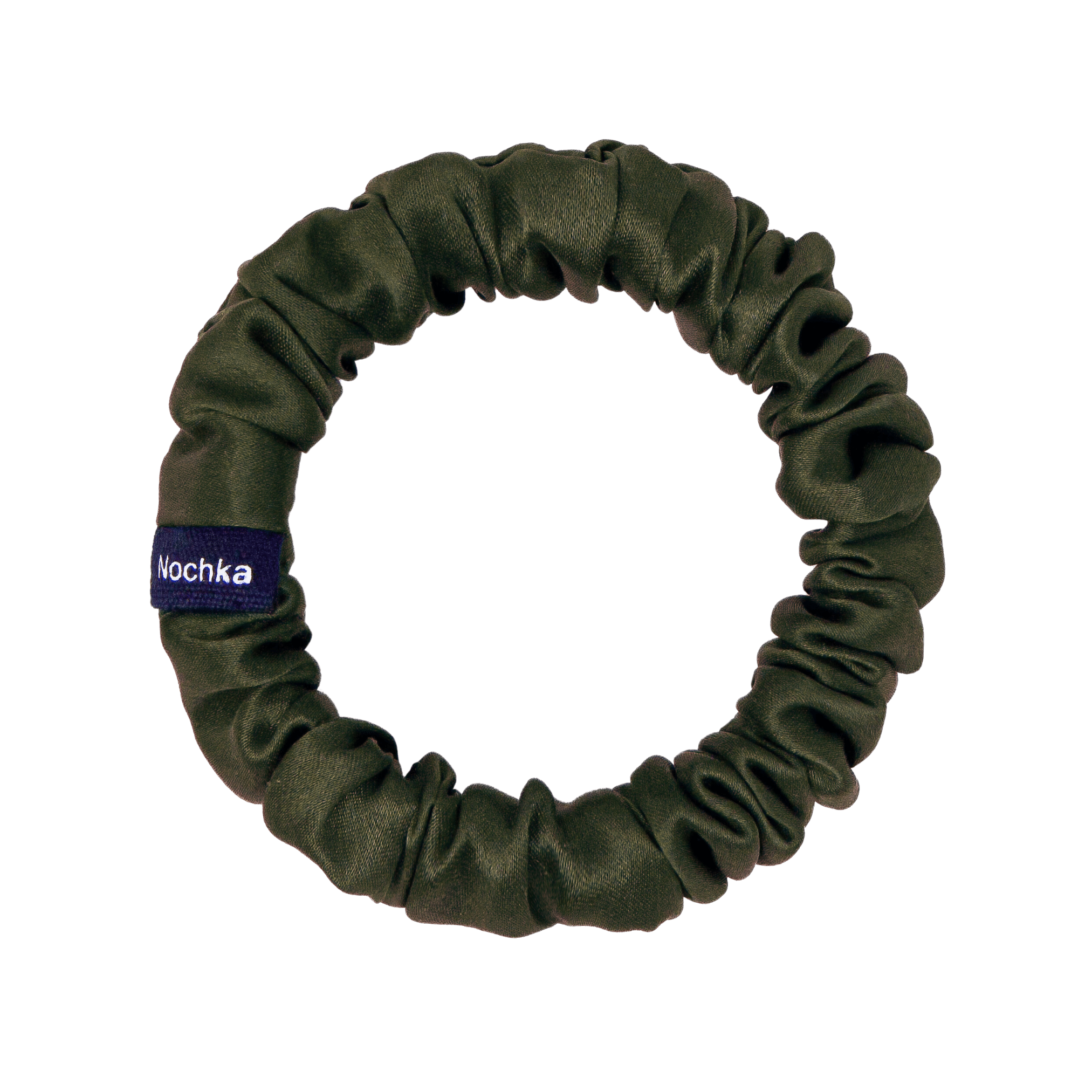 Avocado Ultra Skinny Scrunchie – 100% Pure Mulberry Silk, Perfect for All Hair Types - NOCHKA
