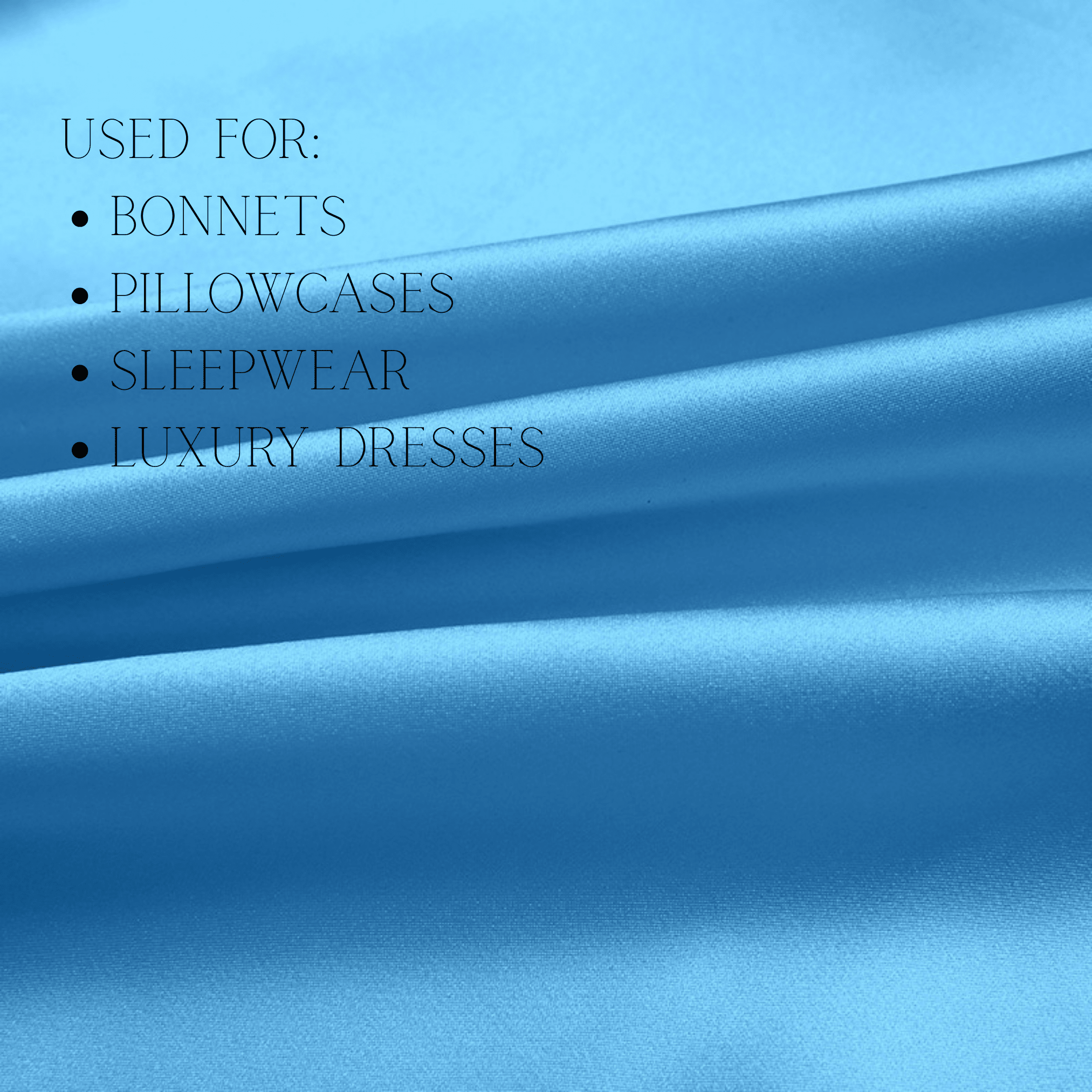 Baby Blue 100% Pure Mulberry Silk Fabric 19mm Cut - to - Size Silk Fabric - NOCHKA
