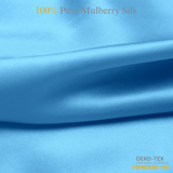 Baby Blue 100% Pure Mulberry Silk Fabric 19mm Cut - to - Size Silk Fabric - NOCHKA
