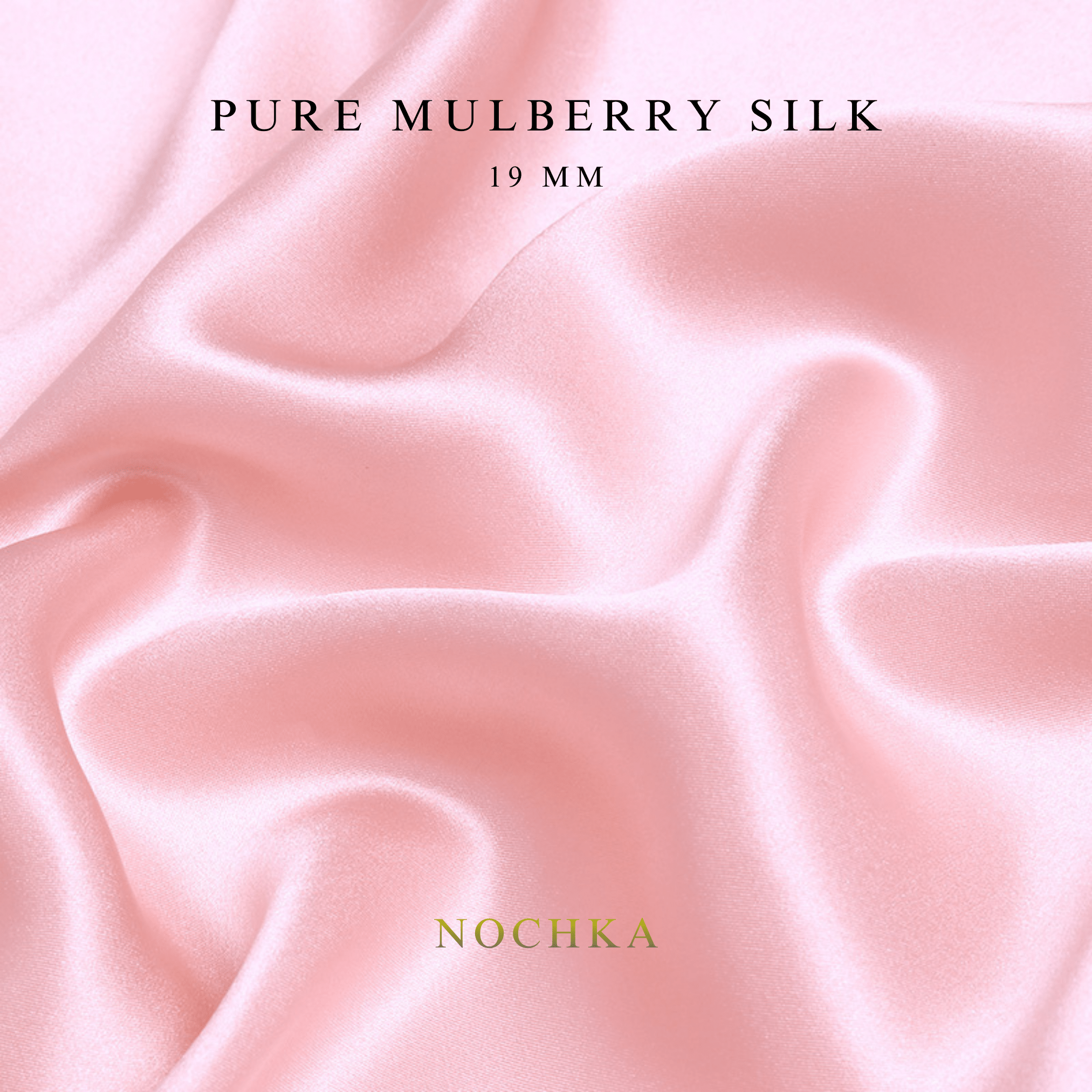 Baby Pink 100% Pure Mulberry Silk Fabric 19mm Cut - to - Size Silk Fabric - NOCHKA
