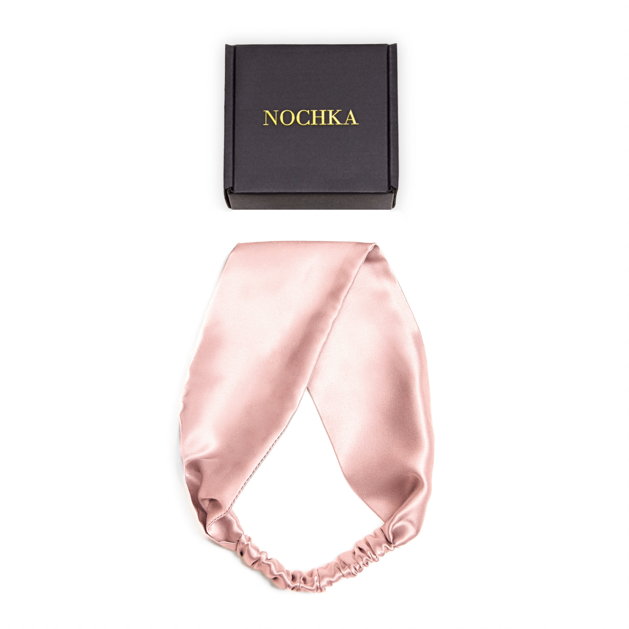 Baby Pink Pure Silk Headband - NOCHKA
