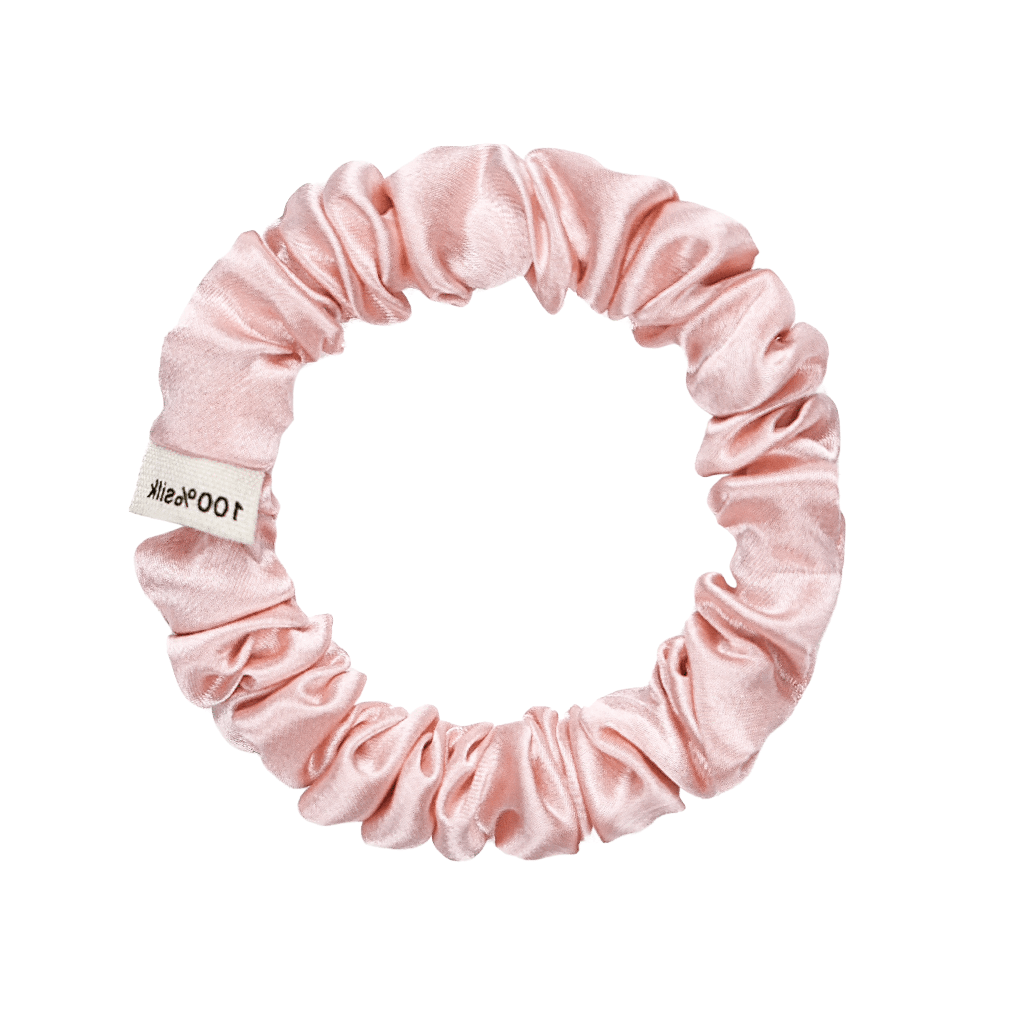 Baby Pink Ultra Skinny Scrunchie – 100% Pure Mulberry Silk, Perfect for All Hair Types - NOCHKA
