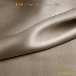 Beige 100% Pure Mulberry Silk Fabric 19mm Cut - to - Size Silk Fabric - NOCHKA
