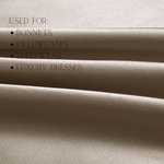 Beige 100% Pure Mulberry Silk Fabric 19mm Cut - to - Size Silk Fabric - NOCHKA
