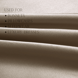 Beige 100% Pure Mulberry Silk Fabric 19mm Cut - to - Size Silk Fabric - NOCHKA
