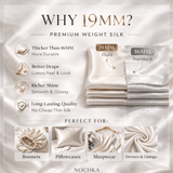 Beige 100% Pure Mulberry Silk Fabric 19mm Cut - to - Size Silk Fabric - NOCHKA
