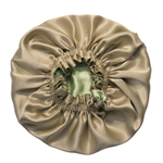 Beige and Lint Reversible Bonnet - NOCHKA
