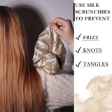 Beige Jumbo Scrunchie – 100% Pure Mulberry Silk, Perfect for All Hair Types - NOCHKA
