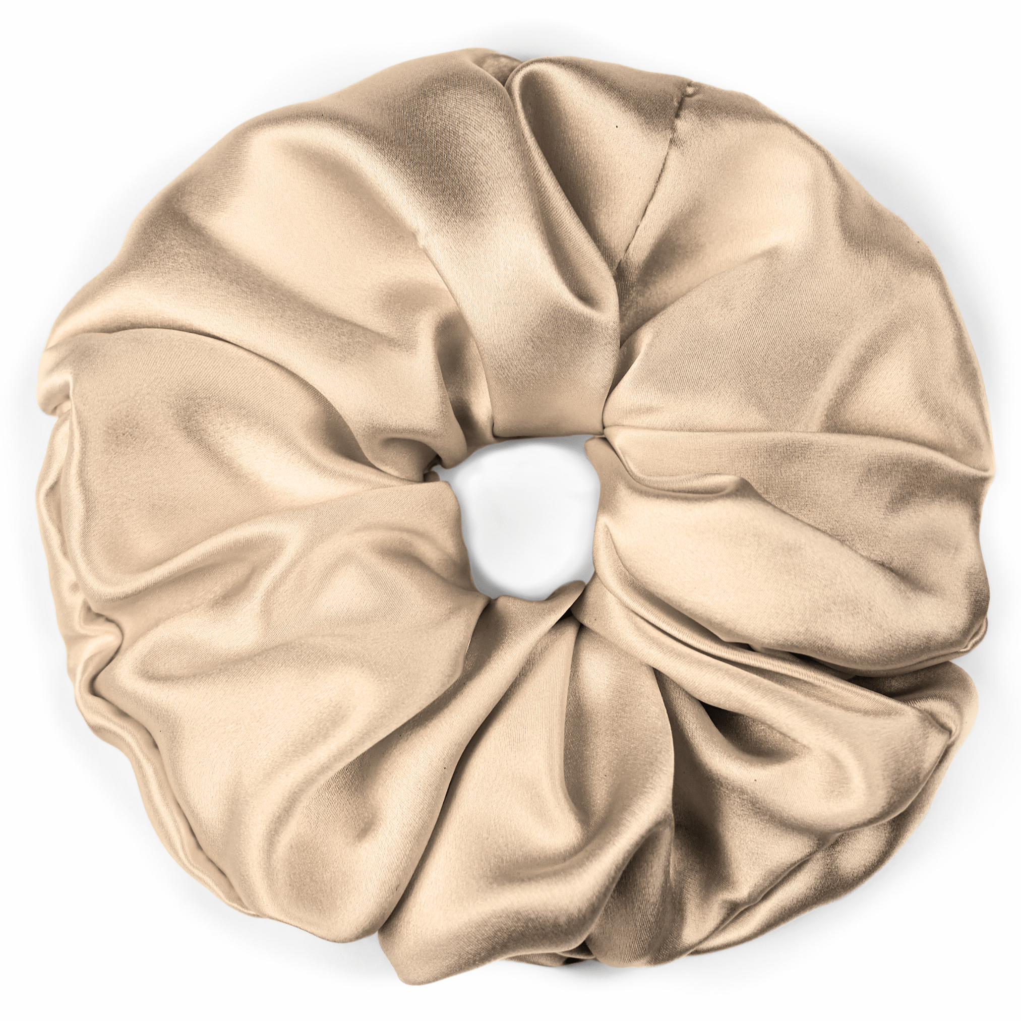 Beige Jumbo Scrunchie – 100% Pure Mulberry Silk, Perfect for All Hair Types - NOCHKA
