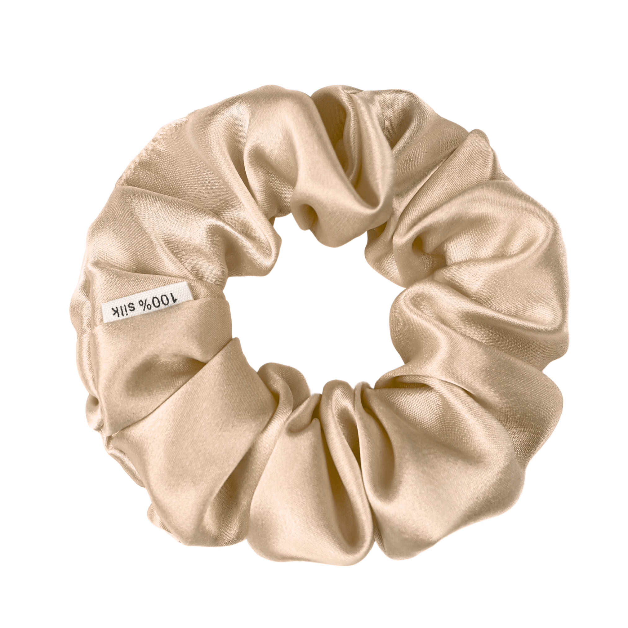 Beige Skinny Scrunchie – 100% Pure Mulberry Silk, Perfect for All Hair Types - NOCHKA
