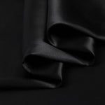 Black 100% Pure Mulberry Silk Fabric 19mm 44" Width Pre - Cut Silk Fabric - NOCHKA
