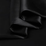 Black 100% Pure Mulberry Silk Fabric 19mm 44" Width Pre - Cut Silk Fabric - NOCHKA
