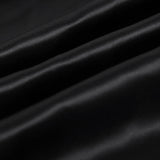 Black 100% Pure Mulberry Silk Fabric 19mm 44" Width Pre - Cut Silk Fabric - NOCHKA
