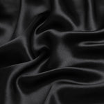 Black 100% Pure Mulberry Silk Fabric 19mm 44" Width Pre - Cut Silk Fabric - NOCHKA
