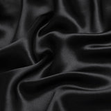 Black 100% Pure Mulberry Silk Fabric 19mm 44" Width Pre - Cut Silk Fabric - NOCHKA
