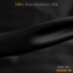 Black 100% Pure Mulberry Silk Fabric 19mm Cut - to - Size Silk Fabric - NOCHKA
