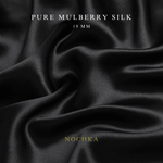 Black 100% Pure Mulberry Silk Fabric 19mm Cut - to - Size Silk Fabric - NOCHKA
