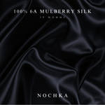 Black & Black Pure Mulberry Silk Bonnet – Reversible & Durable - NOCHKA
