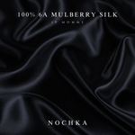 Black Pure Silk Headband - NOCHKA
