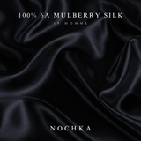 Black Pure Silk Headband - NOCHKA
