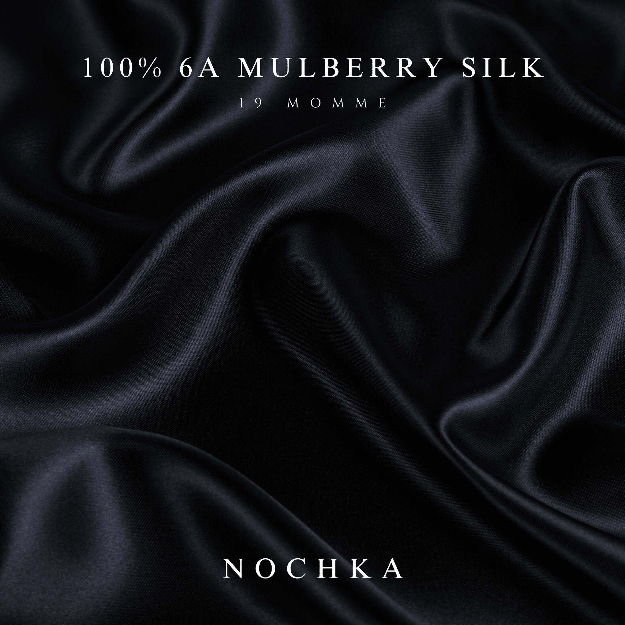 Black Pure Silk Headband - NOCHKA
