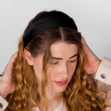 Black Pure Silk Headband - NOCHKA
