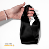 Black Pure Silk Headband - NOCHKA
