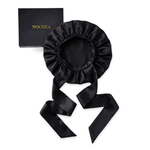 Black Reversible Bonnet with Ties - NOCHKA
