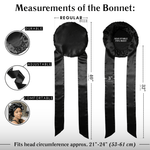 Black Reversible Bonnet with Ties - NOCHKA

