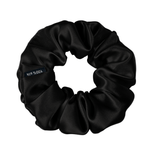 Black Skinny Scrunchie – 100% Pure Mulberry Silk, Perfect for All Hair Types - NOCHKA

