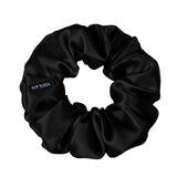 Black Skinny Scrunchie – 100% Pure Mulberry Silk, Perfect for All Hair Types - NOCHKA
