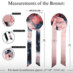 Blue & Blush Tie Dye Pure Mulberry Silk Bonnet – Reversible, Adjustable Fit with Silk Ties - NOCHKA
